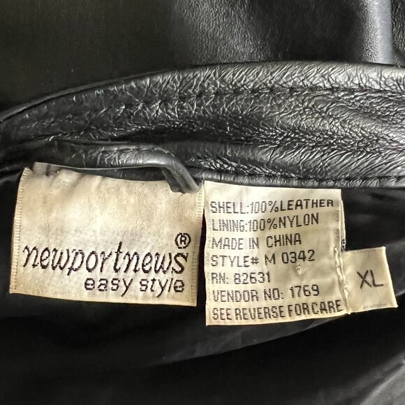 Newport News Easy Style-shell 100% leather women's jackets  in excellent shape - Picture 14 of 16